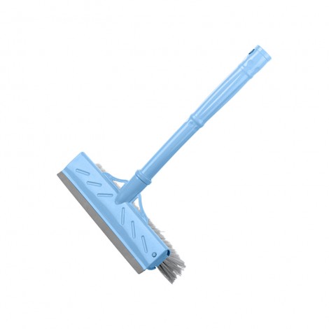 Racleta geam cu perie, 22cm, lamela cauciucata, bleu Racleta geam cu perie, 22cm, lamela cauciucata, bleu