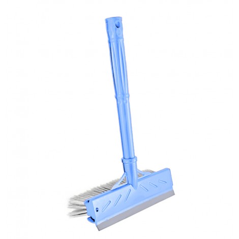 Racleta geam cu perie, 22cm, lamela cauciucata, bleu Racleta geam cu perie, 22cm, lamela cauciucata, bleu