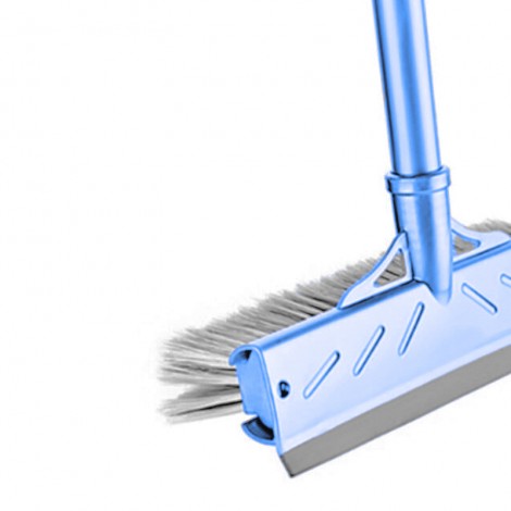 Racleta geam cu perie, 22cm, lamela cauciucata, bleu Racleta geam cu perie, 22cm, lamela cauciucata, bleu