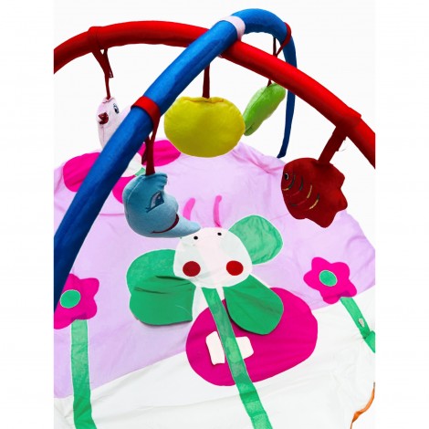 Saltea de joaca bebelusi, 50 x 90 cm, cu arcada si accesorii, floare