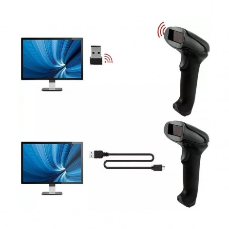 Scanner coduri de bare Andowl A203, laser, USB, Bluetooth wireless