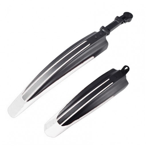 Set aripi roti de bicicleta, fata/spate, universal, reglabil, alb