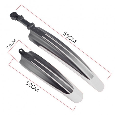 Set aripi roti de bicicleta, fata/spate, universal, reglabil, alb