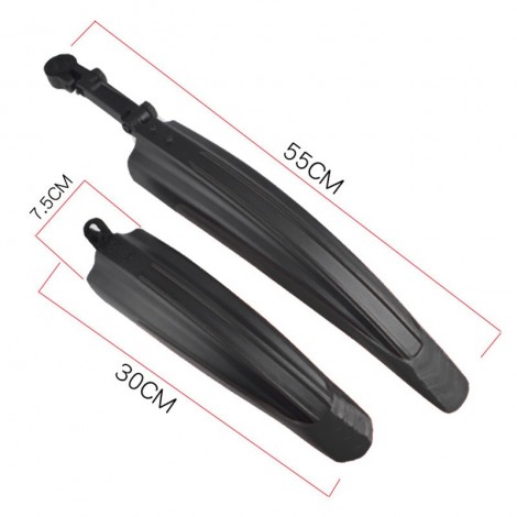 Set aripi roti de bicicleta, fata/spate, universal, reglabil, negru Set aripi roti de bicicleta, fata/spate, universal, reglabil, negru