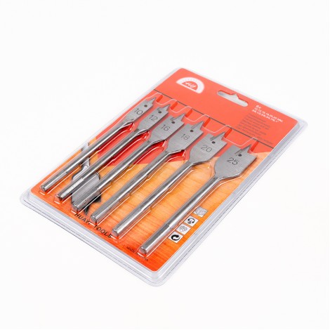 Set burghie plate pentru lemn, 6 piese, 10/12/16/18/20/25mm