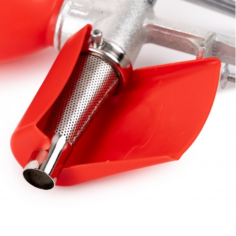 Storcator manual de rosii XXL, cu sita inox, corp aluminiu, cuva colectoare