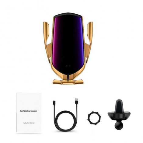 Suport auto pentru telefon Andowl, cu incarcare wireless si senzor inteligent