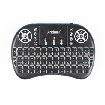 Tastatura cu touchpad wireless 2.4G Mini, iluminare RGB, pentru PC, Smart TV, PS3