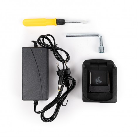 Trusa 6 in 1 JPE cu acumulator, bormasina, cheie impact, minidrujba, fierastrau, vibrator si slefuitor