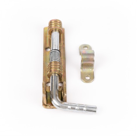 Zavor poarta cu arc, 15 cm, prindere lacat, otel, finisaj zincat