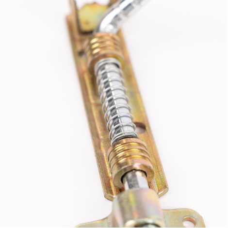 Zavor poarta cu arc, 15 cm, prindere lacat, otel, finisaj zincat