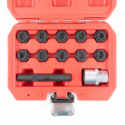 Set chei pentru desfacerea antifurtului jante Mercedes, 12 piese, trusa TRSCH