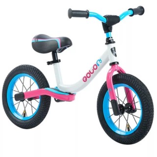 Bicicleta fara pedale, Whiz Baby, 2-6ani, reglabila, roti pneumatice 12inch, roz