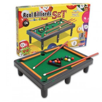 Mini masa de biliard/snooker, set complet pentru copii 43x26x3cm RESIGILAT