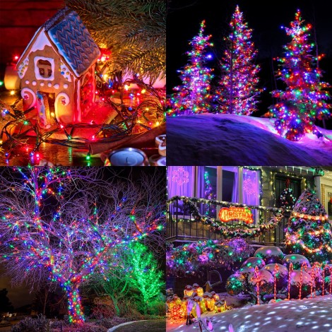 Instalatie de Craciun, tip liniara, pentru exterior, 500 led-uri 100m, multicolor