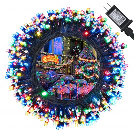 Instalatie de Craciun, tip liniara, pentru exterior, 500 led-uri 100m, multicolor