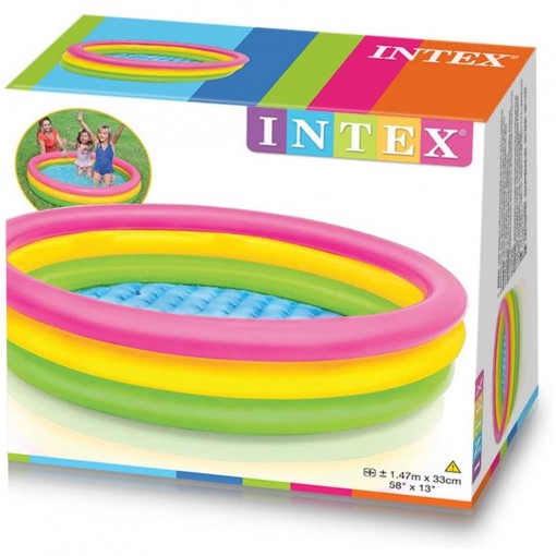 Piscina gonflabila rotunda, INTEX, 147x33cm, 450L, multicolor