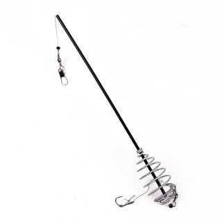 Montura arc cu tija cu carlig pe fir de par si fir textil