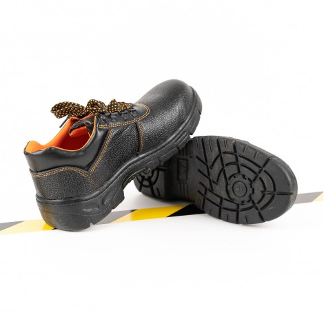 Incaltaminte santier, pantofi de lucru Forklift, cu bombeu, unisex, anti-alunecare, negru