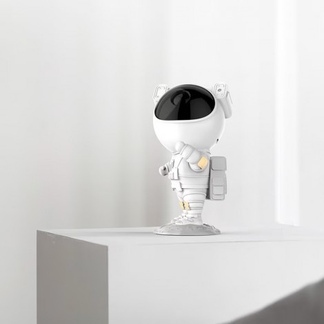 Lampa de veghe proiector astronaut, pentru copii, telecomanda, alb
