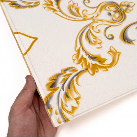 Placa decorativa tip tapet, 70 x 70 cm, model golden