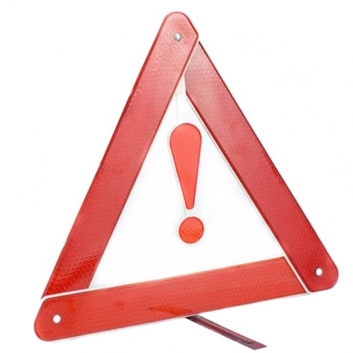 Triunghi auto de semnalizare omologat, reflectorizant, pliabil, rosu